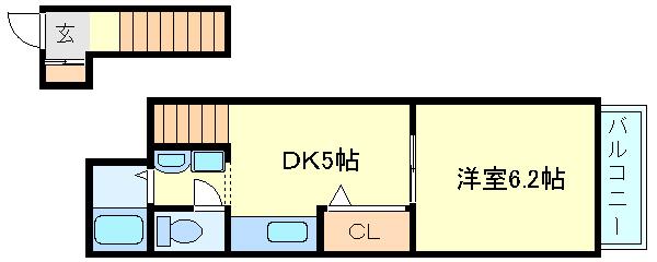 グランポン魚住 205｜兵庫県明石市魚住町西岡(賃貸アパート1DK・2階・28.98㎡)の写真 その2