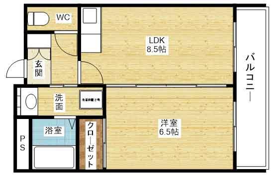 第５浦濱ビレッジ｜大阪府大阪市淀川区西三国１丁目(賃貸マンション1LDK・4階・34.00㎡)の写真 その2