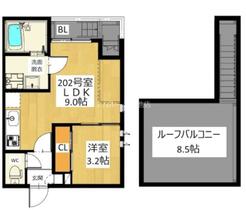 ＧＲＡＮＤＴＩＣ結  ｜ 愛知県名古屋市中川区松葉町２丁目（賃貸アパート1LDK・2階・29.89㎡） その2