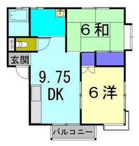 ヴィラいしいⅠ B101 ｜ 広島県福山市東深津町４丁目（賃貸アパート2DK・1階・48.03㎡） その2