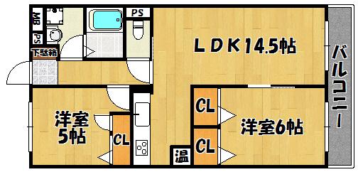 兵庫県神戸市西区王塚台３丁目(賃貸マンション2LDK・2階・58.80㎡)の写真 その2