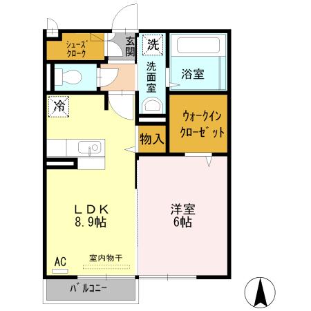 愛知県半田市出口町２丁目(賃貸アパート1LDK・2階・40.07㎡)の写真 その2