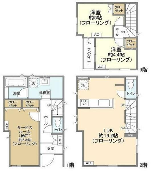 Ｋｏｌｅｔ浦安高洲＃０３｜千葉県浦安市高洲１丁目(賃貸一戸建2SLDK・--・80.64㎡)の写真 その2