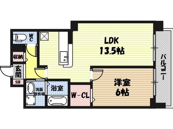 メゾンドファミーユ鶴見緑地公園｜大阪府大阪市鶴見区緑２丁目(賃貸マンション1LDK・2階・47.80㎡)の写真 その2