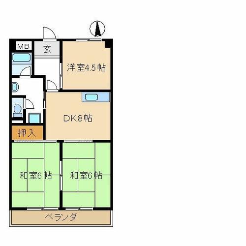 第二萬有ビル302の間取り