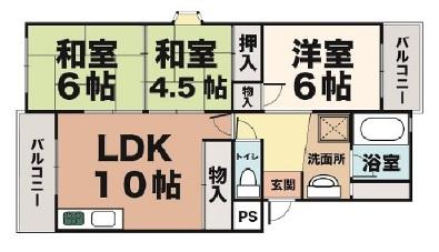 兵庫県神戸市垂水区名谷町(賃貸マンション3LDK・1階・60.03㎡)の写真 その2