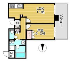 ザ・香里園レジデンス  ｜ 大阪府寝屋川市香里本通町（賃貸マンション1LDK・22階・41.32㎡） その2