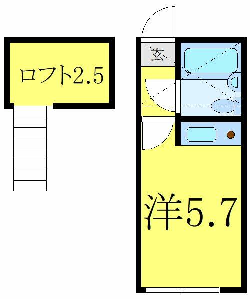 東京都板橋区稲荷台(賃貸アパート1R・2階・14.00㎡)の写真 その2