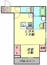 埼玉県越谷市蒲生茜町（賃貸アパート1LDK・2階・34.49㎡） その2