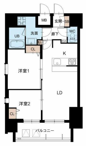 東京都板橋区大山金井町(賃貸マンション2LDK・14階・56.42㎡)の写真 その2