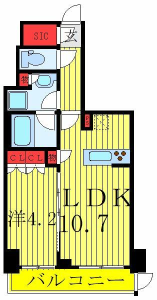 東京都文京区関口３丁目(賃貸マンション1LDK・1階・38.34㎡)の写真 その2