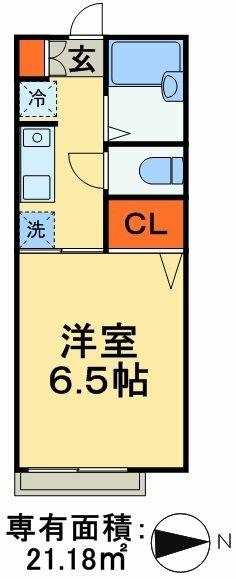 千葉県千葉市花見川区幕張本郷７丁目(賃貸アパート1K・1階・21.18㎡)の写真 その2