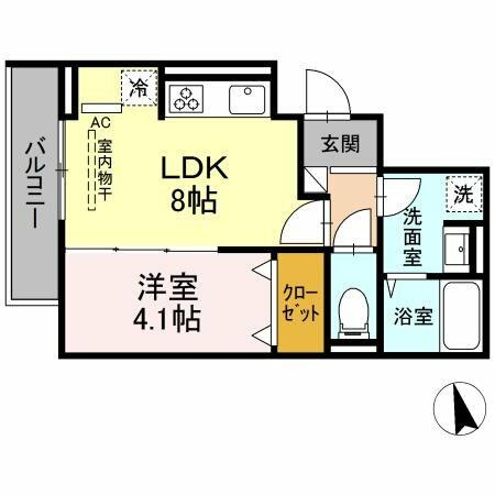 東京都板橋区高島平７丁目(賃貸アパート1LDK・1階・31.80㎡)の写真 その2