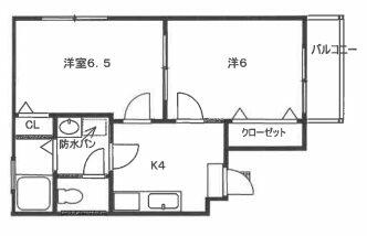 ハイツ村上ＩＩ｜兵庫県神戸市灘区将軍通３丁目(賃貸マンション2K・3階・34.06㎡)の写真 その2