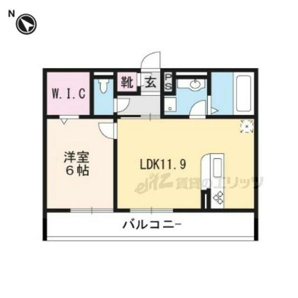 滋賀県大津市大萱１丁目(賃貸アパート1LDK・2階・45.04㎡)の写真 その2