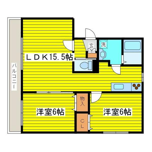 北海道札幌市東区伏古十条１丁目(賃貸マンション2LDK・2階・56.43㎡)の写真 その2