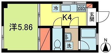 三井マンション 202｜東京都杉並区梅里２丁目(賃貸マンション1K・2階・25.56㎡)の写真 その2