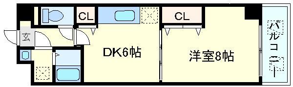 兵庫県明石市魚住町金ケ崎(賃貸マンション1DK・4階・33.44㎡)の写真 その2