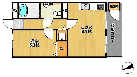 兵庫県明石市朝霧南町３丁目(賃貸マンション1LDK・3階・35.28㎡)の写真 その2