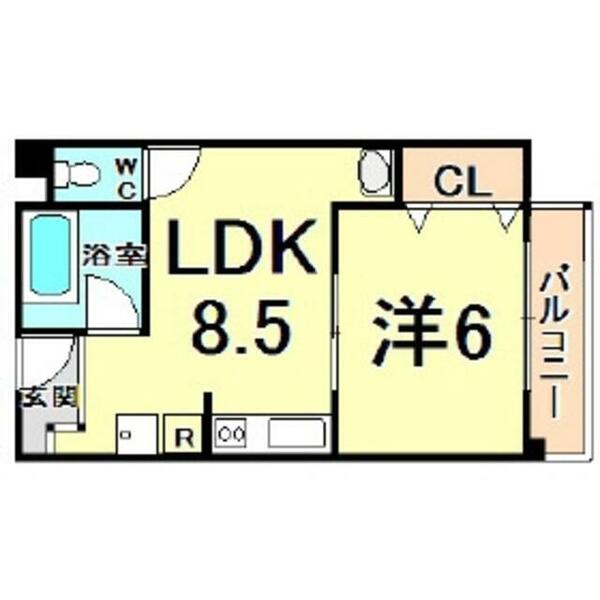 メゾン・ド・シーザリオ 333｜兵庫県西宮市小曽根町２丁目(賃貸マンション1LDK・3階・33.50㎡)の写真 その2