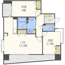 福岡県福岡市中央区春吉２丁目（賃貸マンション2LDK・7階・59.97㎡） その2