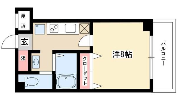 ｗｉｌｌＤｏ日比野 0201｜愛知県名古屋市熱田区大宝３丁目(賃貸マンション1K・2階・24.75㎡)の写真 その2