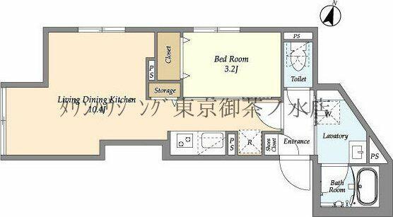 ウェルスクエア新大塚 101｜東京都文京区大塚５丁目(賃貸マンション1LDK・1階・33.13㎡)の写真 その2