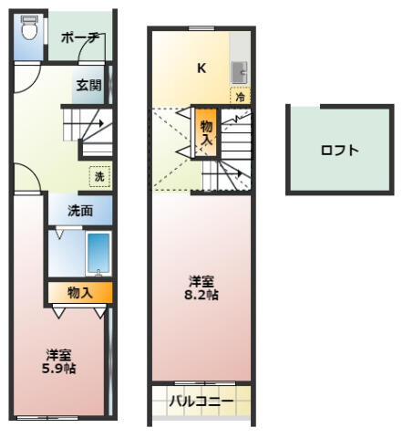 同じ建物の物件間取り写真 - ID:223031785797