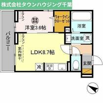 千葉県千葉市中央区末広２丁目（賃貸アパート1LDK・3階・32.80㎡） その2