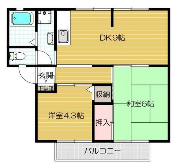 ウインディアはむろ 202｜大阪府高槻市上土室１丁目(賃貸アパート2DK・2階・45.59㎡)の写真 その2