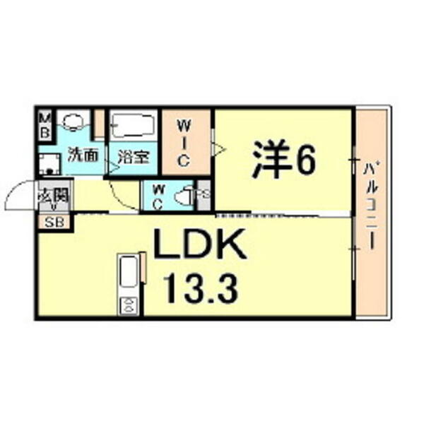 ペルル２ 102｜兵庫県西宮市甲子園一番町(賃貸アパート1LDK・1階・45.04㎡)の写真 その2