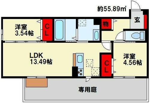 同じ建物の物件間取り写真 - ID:240023060423