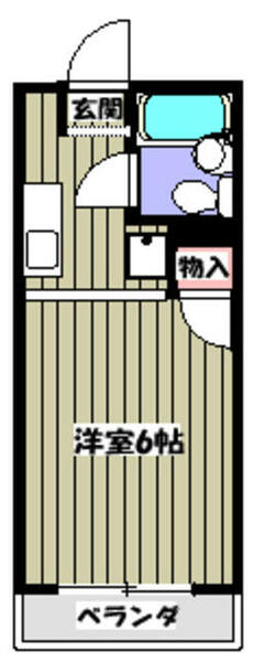 メゾンソレイユ 203｜東京都多摩市落合２丁目(賃貸アパート1R・2階・17.39㎡)の写真 その2
