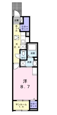 フロレゾンⅠ 105｜兵庫県姫路市飯田(賃貸アパート1K・1階・35.00㎡)の写真 その2
