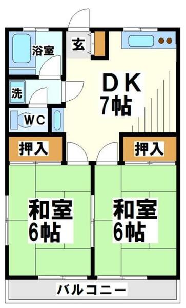 比留間マンション｜東京都調布市飛田給３丁目(賃貸アパート2DK・1階・42.23㎡)の写真 その2