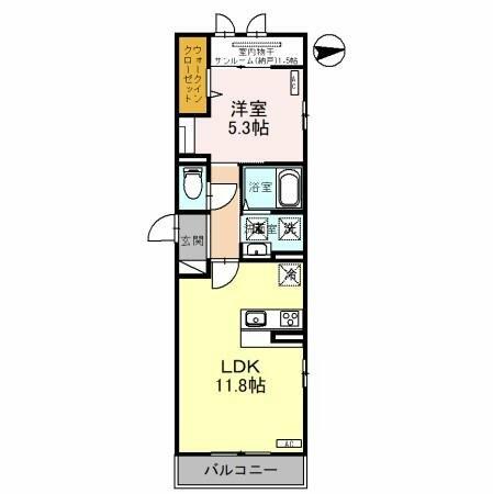 ルミナス南田町 101｜富山県富山市南田町２丁目(賃貸アパート1SLDK・1階・43.85㎡)の写真 その2