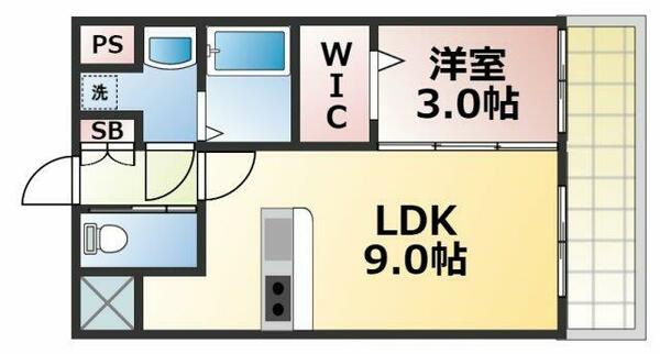 レオンコンフォート玉造｜大阪府大阪市東成区玉津１丁目(賃貸マンション1LDK・8階・30.82㎡)の写真 その2