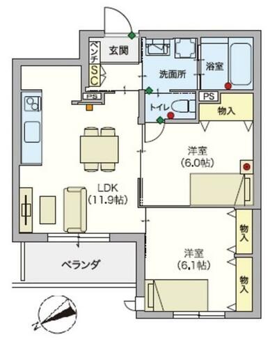 同じ建物の物件間取り写真 - ID:214054902991