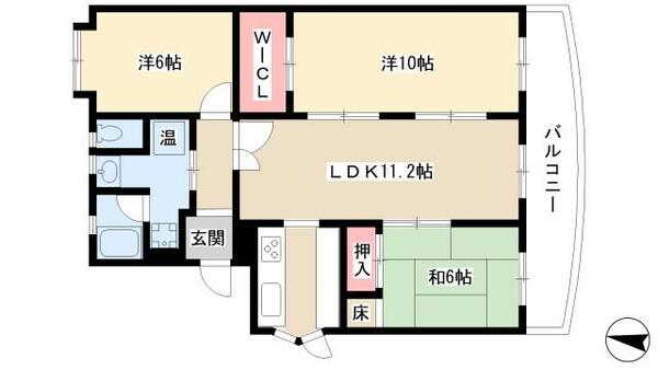 池下住宅 301｜愛知県名古屋市千種区池下町２丁目(賃貸マンション3LDK・3階・84.23㎡)の写真 その2