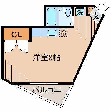 オークヒルズＢ棟 B203｜神奈川県横浜市港北区篠原東１丁目(賃貸アパート1K・2階・19.00㎡)の写真 その2