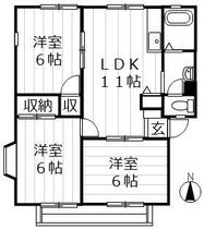 サンビレッジ青江 B101 ｜ 岡山県岡山市北区青江４丁目（賃貸アパート3LDK・1階・59.30㎡） その2