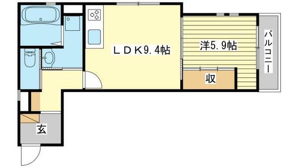 Ｙｏｕｒ　Ｍａｉｓｏｎ　Ｃｈａｌｅｕｒ 201｜兵庫県姫路市忍町(賃貸マンション1LDK・2階・40.45㎡)の写真 その2