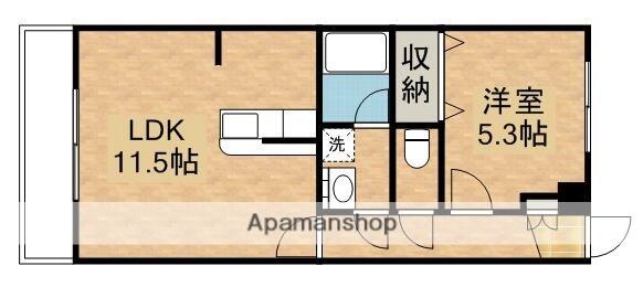 レクサス新川Ａ棟｜鹿児島県鹿屋市新川町(賃貸マンション1LDK・2階・42.75㎡)の写真 その2