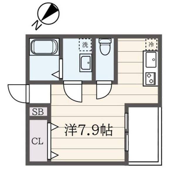 ラルフレジデンス 102｜神奈川県横浜市港南区港南６丁目(賃貸アパート1R・1階・22.70㎡)の写真 その2