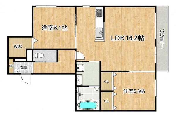 兵庫県神戸市東灘区本山北町６丁目(賃貸マンション2LDK・1階・70.06㎡)の写真 その2