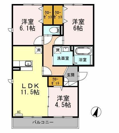 同じ建物の物件間取り写真 - ID:214055996864