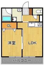 セントラルコーポⅡ  ｜ 福岡県中間市長津１丁目（賃貸アパート1LDK・1階・34.78㎡） その2