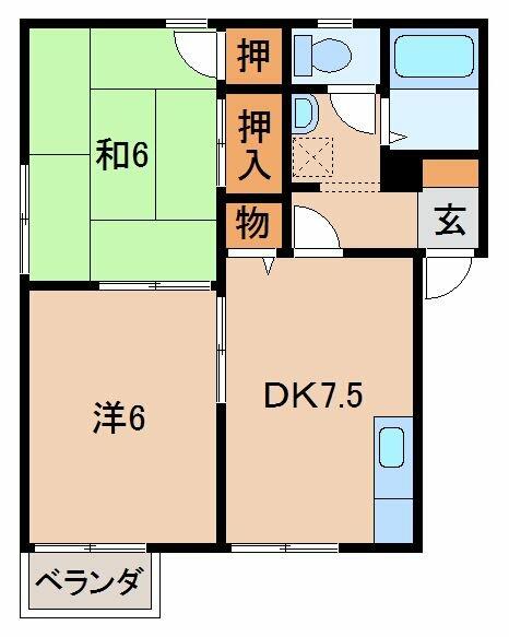 プレジール松房｜和歌山県和歌山市松島(賃貸アパート2DK・2階・42.06㎡)の写真 その2