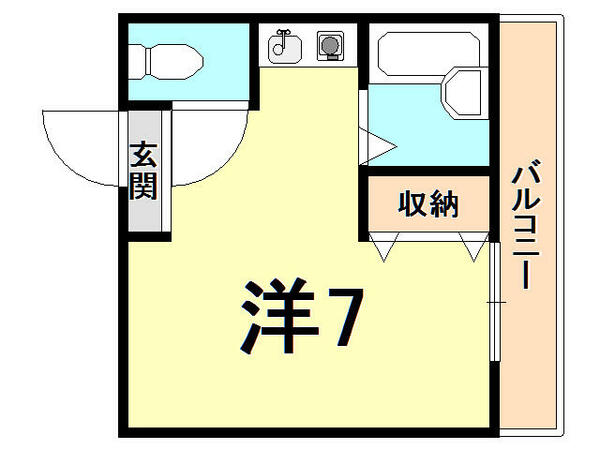 ビクトワールシェル 302｜兵庫県西宮市社家町(賃貸マンション1R・3階・16.00㎡)の写真 その2