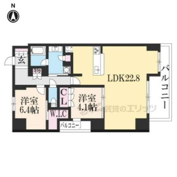 ジオ大津京町 1401｜滋賀県大津市京町１丁目(賃貸マンション2LDK・14階・76.85㎡)の写真 その2